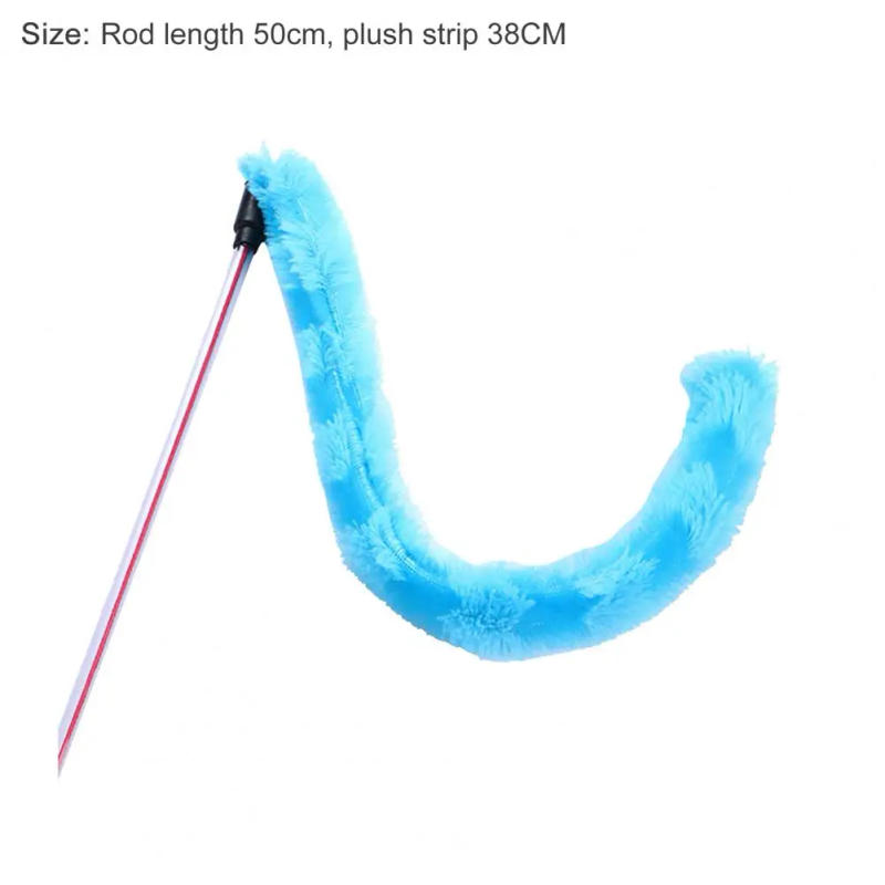 Description Picture 4 of itemInteractive Toy Funny Bright Color Plush Teasing Stick Wand Bell for Pet Cat