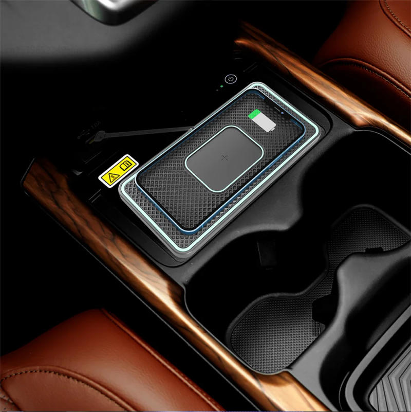 Description Picture 4 of itemCar Wireless Charger Qi Fast Charging Pad For iPhone 14 13 Pro Max Samsung Iconic Brand Cell Phone Anti-slip Vehicle Induction Charger