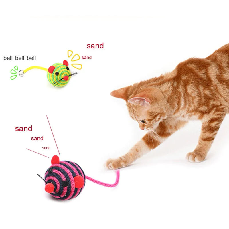 Description Picture 4 of itemBell Mouse Cat Toy Bite Resistant Squeaky Mice Toy Interactive for Indoor Little Cat Kitten Small Dogs Puppy Playing Exercise