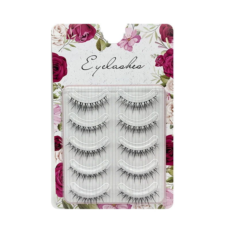 Description Picture 6 of itemWholesale Mink Eyelashes 5/4/2Pairs Lashes Transparent Stalk Invisible Band Mink Lashes Reusable False Eyelash Extension Makeup