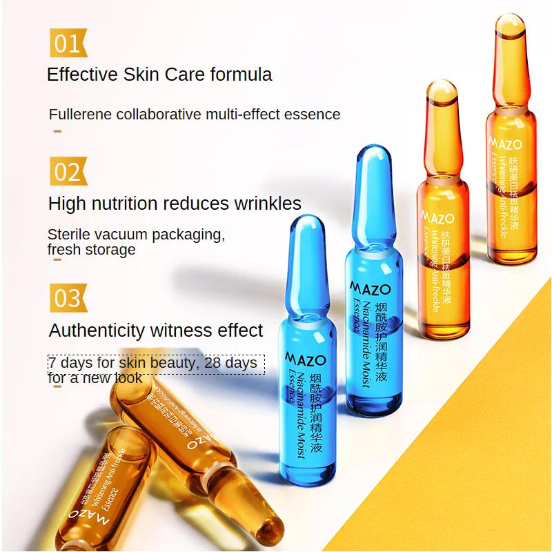 Description Picture 6 of item60 Pieces Niacinamide Moisturizing Essence Anti Wrinkle Pore Minimizer Skincare Acne Treatment Anti-Aging Oil-control Face Serum