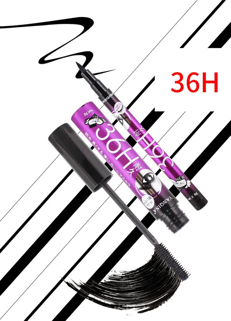 Description Picture 3 of itemMakeup Set Black Mascara + Eyeliner Pen Maquiagem Waterproof 4D Fiber Mascaras Make up Kit Big Eyes Cosmetics Eye Liner Pencil