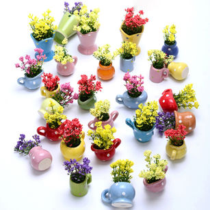 1Pc Artificial Plant Flower Bonsai Model Dollhouse Miniature Landscape Decor