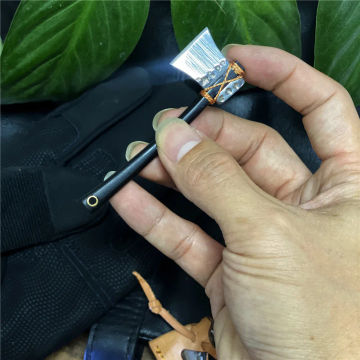 Chromium Vanadium Alloy Steel Mini  Axe Head Keychain Portable Small Fixed Blade Knife Unpacking Express with Cowhide Case