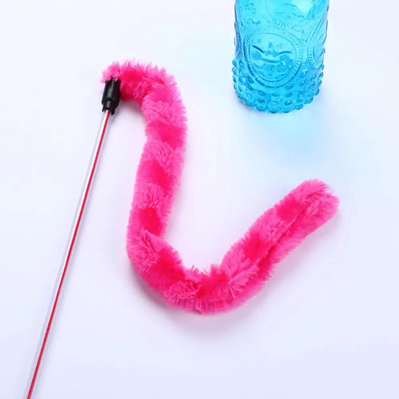 Description Picture 3 of itemInteractive Toy Funny Bright Color Plush Teasing Stick Wand Bell for Pet Cat