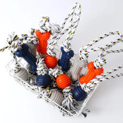 Knotted Cotton Rope Dog Toys Wholesale Leather Amoy Portable Explosions Dog Teeth Cleaning Pet Toys