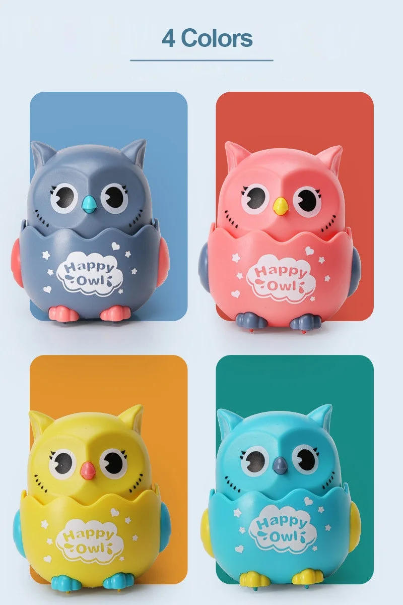 Description Picture 5 of itemCute Owl Snail Shaped Pet Toys Press Mechanical Sliding Funny Classic Wind Up Toys for Small Midum Puppy Cat Dogs Plastic Gift