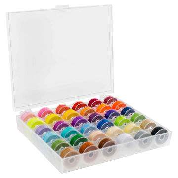 36Pcs Bobbins, for Sewing Machines, Embroidery Accessories, with Storage Box, Craft Projects and Apparel, Standard