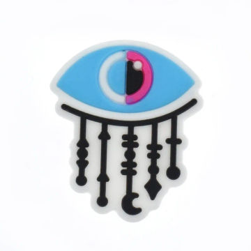 New Arrival Cute Evil Eyes Shoe Charms for Crocs Bracelet Wristband DIY Decoration Accessories Kids Man Women Party Gifts
