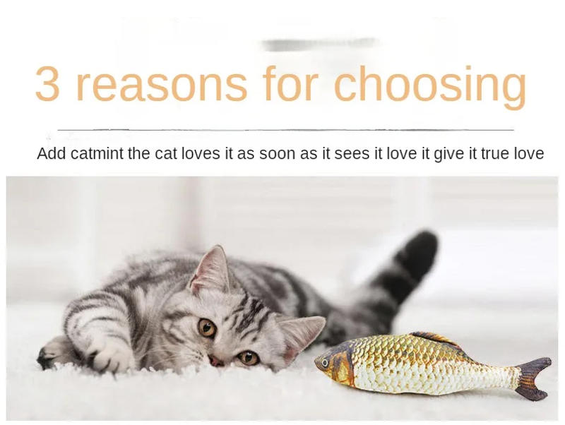 Description Picture 2 of itemCat Fish Toy Scratcher Interactive Simulation Hi Relaxation Puppet Pussy Pet Supplies Stuffed Playing
