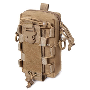 Tactical Water Molle Bag Organizer Waist Pouches EDC Belt Pouch for Hiking Mobile Phone Water Bottle Travel with Shoulder Strap