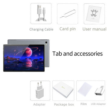 Global Firmware BDF Tab G10 Android12 Tablet Pad 10.1 Inch WiFi 3G/4G Lte Network Octa Core 6GB 128GB Tablet Android 12