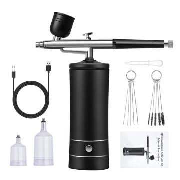 Portable Rechargeable Wireless Airbrush With Compressor   Spray Gun For Face Beauty Nail Art Tattoo Craft Cake Paint