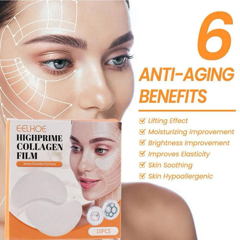 Description Picture 4 of itemHighprime Collagen Film 50Pcs Korea Collagen Soluble Patches and VC Mist Spray Anti Aging Eye Mask Wrinkles Remover Face Lifting