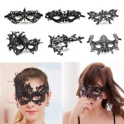 Women Hollow Sexy Mask Cosplay Lace Masquerade Eye Mask Lingerie Halloween Accessories Gothic Fetish Animal Role Playing