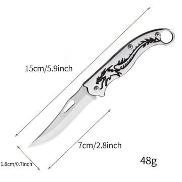 BAKULI All steel folding knife, fruit knife, portable knife, outdoor knife, portable knife, cutting tool, folding knife