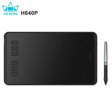 HUION H640P 6x4 inch Digital Tablets Graphic Drawing Pen Tablet 6 Press Keys Stylus Battery-Free Pen for OSU Games Android Mac