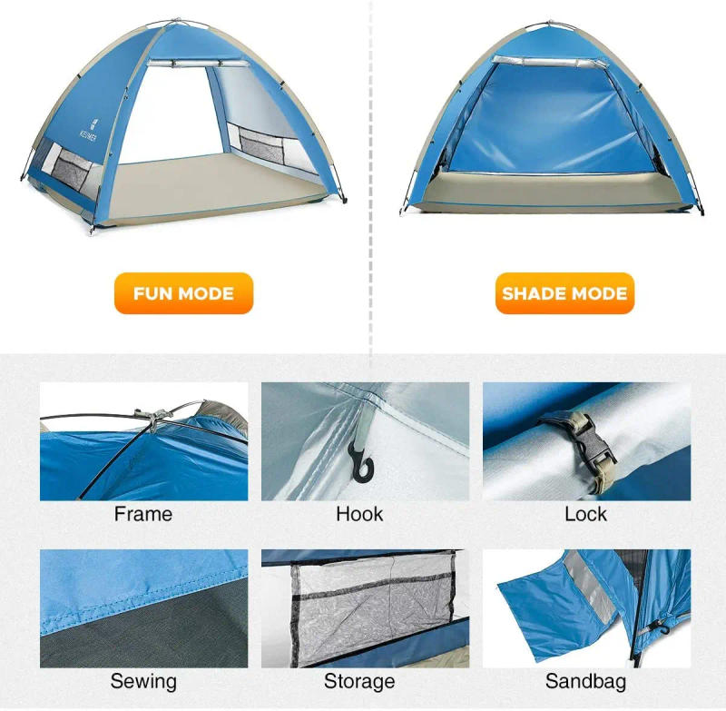 Description Picture 5 of itemQuick Automatic Opening Tent 2-3 People Ultralight Camping Tent Waterproof Outdoor Hiking fishing Family Travel Backpacking Tent