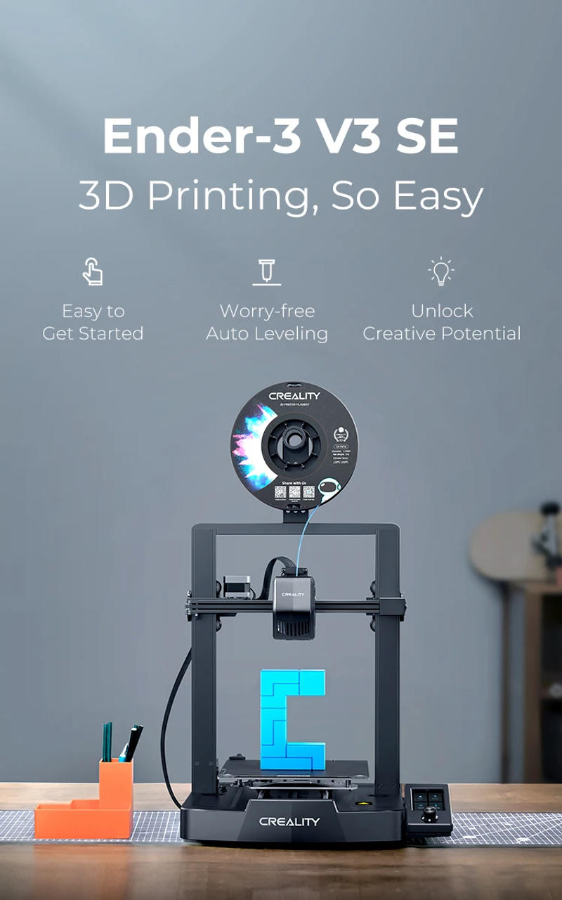 Description Picture 2 of item【Black Friday】Creality Ender-3 V3 SE Sprite Direct Extrusion Faster Printing Speed 250mm/S Dual Z-Axis IU Display CR Touch
