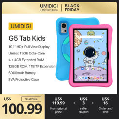 [World Premiere] UMIDIGI G5 Tab Kids Tablet Android 13 10.1 Inch Quad Core Children Tablets For Learning 4GB 128GB 6000mAh