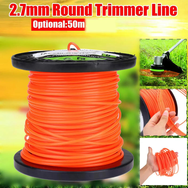Description Picture 3 of itemElectric Lawn Mower Trimmer Line 50m*2.7mm Durable Nylon Garden Grass Brush Cutter Spiral Rope Lawn Mower Head Tool Accessory