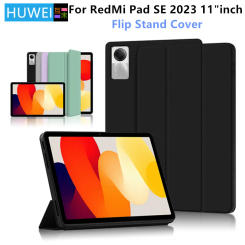 HUWEI For Xiaomi Redmi Pad SE Case 11 inch 2023 Tri-Folding Flip Stand Cover For Redmi Red Mi Pad SE Tablet Auto Sleep Cover
