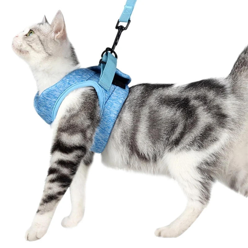 Description Picture 6 of itemCat Dog Harness with Leash Escape Proof Breathable Cat Harness for Walking Adjustable Vest Breathable Harnesses Pet Dog Cat Leas