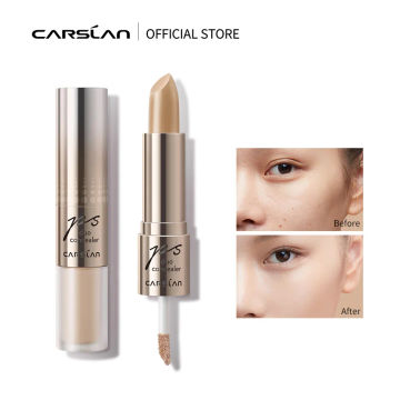 CARSLAN Precise Concealer Double Head Pen Liquid Face Concealer Waterproof High Coverage Makeup Base Contouring Corrector