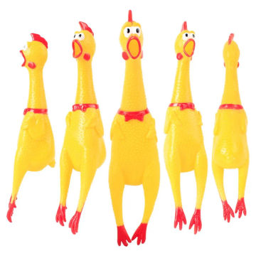 1pcs Screaming Chicken Yellow Rubber Squaking Vent Squeeze Sound Toy Decompression Tool Novelty Durable Chicken Perfect Gift