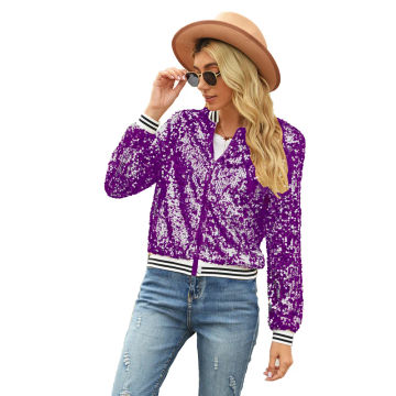 Clothing 2023 Sequin Jackets Glitter Long Sleeve Coats Elegant Spring Outwear Office Ladies Solid Streetwear For Women Birthday