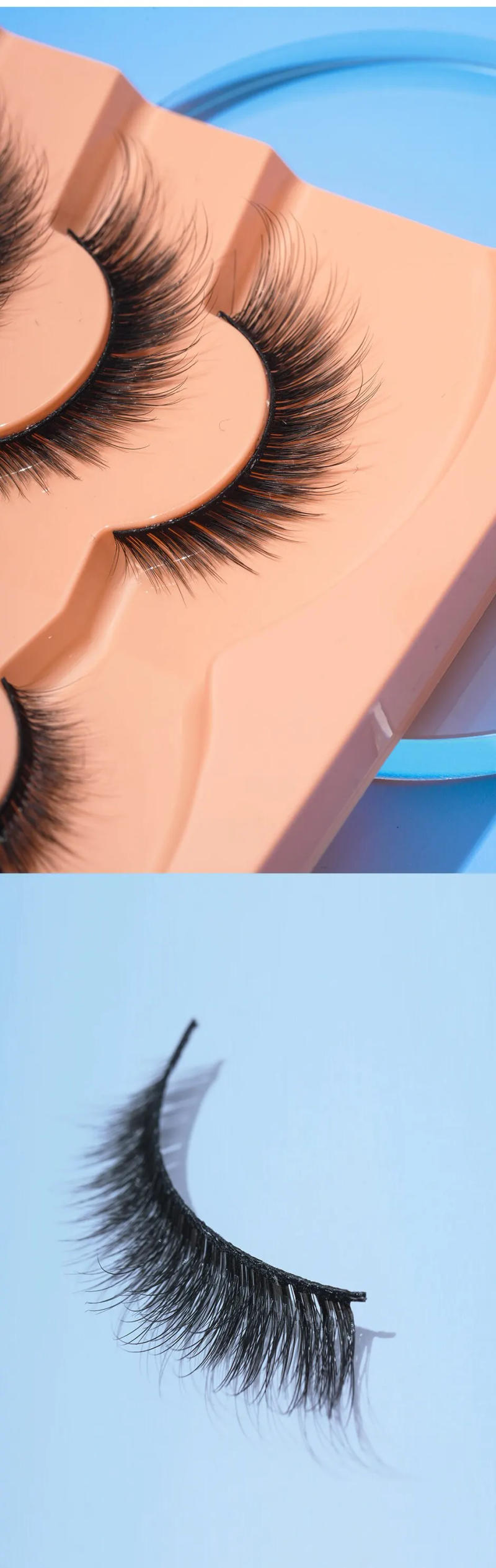 Description Picture 4 of itemFox Eyelashes Individual Lash Clusters, 3D Angel Wing Lashes, Eye Lift Effect False Eyelashes, Spikes Wispy Eyelashes Reusable