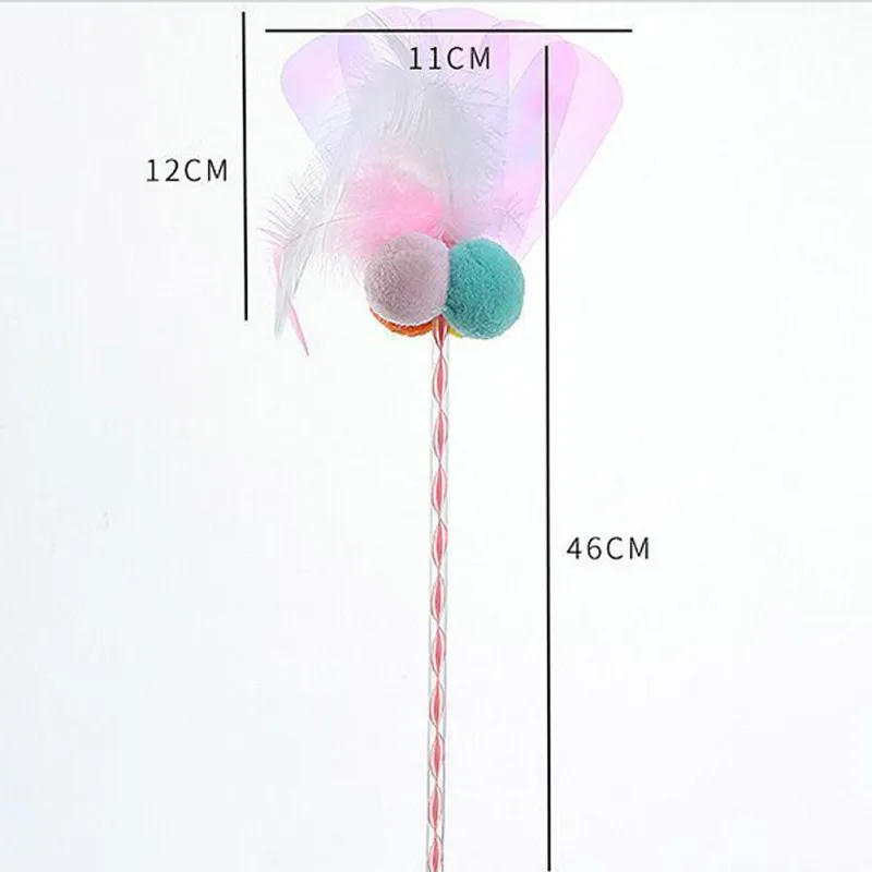 Description Picture 6 of itemFunny Cat Stick Fairy Butterfly Pet Toys Sequin Feather Dragon Fly Puzzle Interactive Cat Toy Four Ball