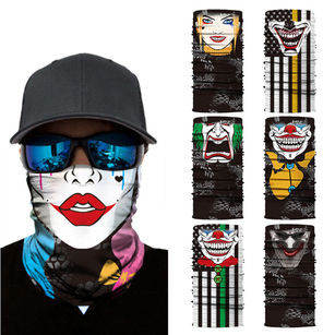 Scary Clown Skull Outdoor Cycling Sport Face Neck Cover Gaiter Balaclava Scarf