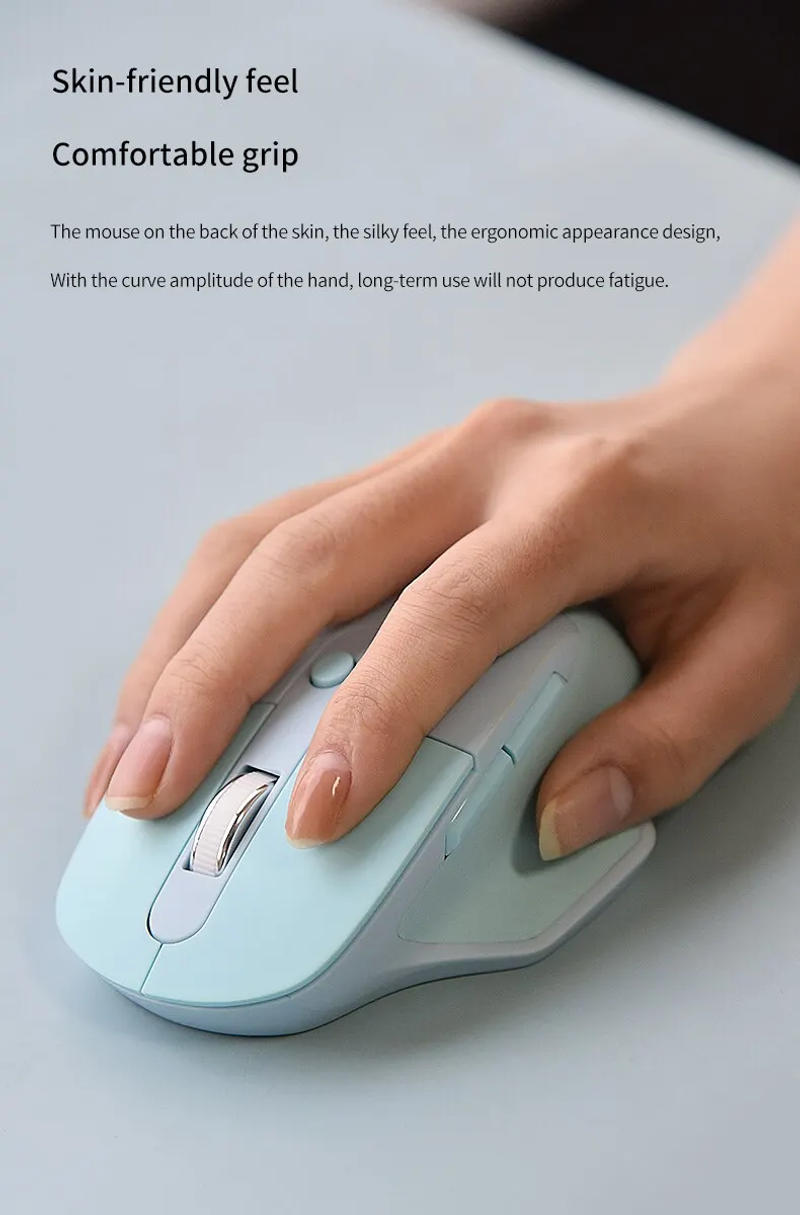 Description Picture 4 of itemMofii M4DM Ergonomic Mouse, Wireless Bluetooth Or USB Receiver, 6 Buttons, Windows/macOS/iPadOS Compatible, Laptop