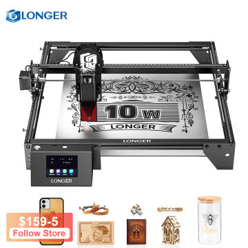 Longer RAY5 Real 10W Laser Engraver Engraving Cutting Machine Work Area 400 x 400mm For Wood Metal Glass Leather plastic board