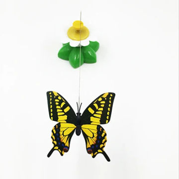 Cute Electric Rotating Colorful Butterfly Bird Funny Dog Cat Toys Scratch Toy For Cat Small Dog Cats Intelligence Taining