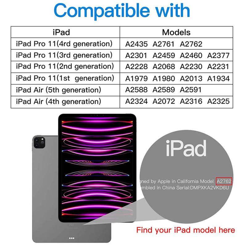 Description Picture 2 of item(2 Packs)9HD Tempered Glass For Apple iPad Pro 11 2020 2021 2022 4th Generation Full Coverage Anti-Scratch Screen Protector Film