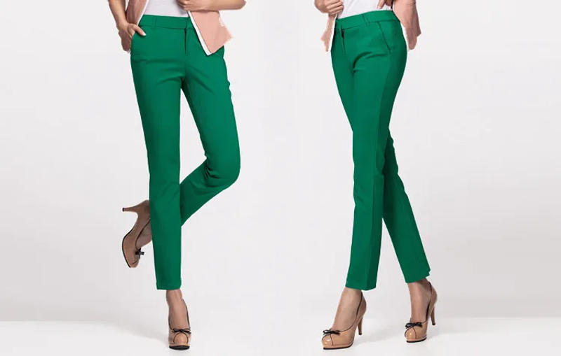 Description Picture 3 of itemOffice Lady High Waist Pencil Pants Women 2023 Spring Summer Skinny Pants 92cm Capris OL Fashion Black Work Straight Trousers