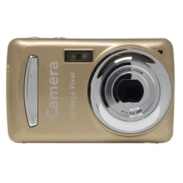 Digital Camera,Portable Cameras 16 Million HD Pixel Compact Home Digital Camera for Kids Teens Seniors Golden