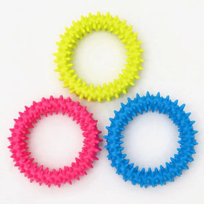 Description Picture 5 of itemTpr Rubber Thorn Ring Circle Bite-resistant Tooth Cleaning Molar Toys For Cats Dogs (random Colors)