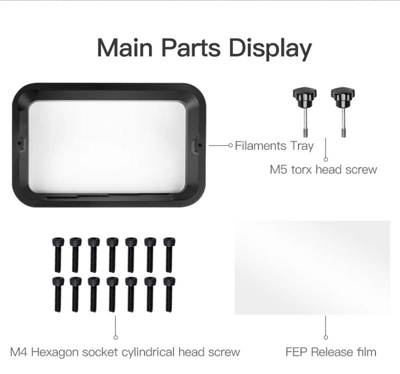 Description Picture 4 of itemCREALITY 3D Printer Accessories Original LD-002R LD-002H HALOT-ONE/CL-60L 3D Printer Resin Vat Set with FEP Film
