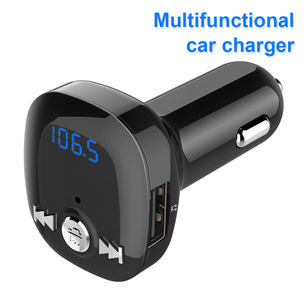 BC40 Portable Bluetooth 5.0 Dual USB Ports FM Transmitter Car Charger Adapter