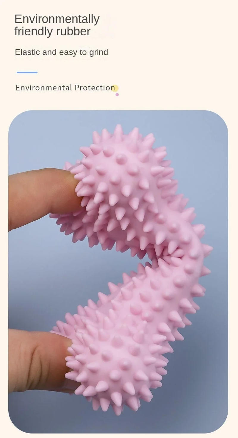 Description Picture 2 of item1pc TPR Dog Toys Bite Resistant Chew Toys Puppy Molar Teeth Cleaning Stick Interactive Teddy Toy Ball Dog Training Pet Supplies