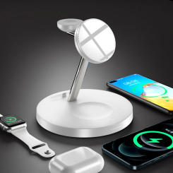4 in 1 Wireless Charger Stand for iPhone 14 Pro Max 13 12 Magnetic Fast Charging Dock Station for Apple Watch S8 Airpods 2 3