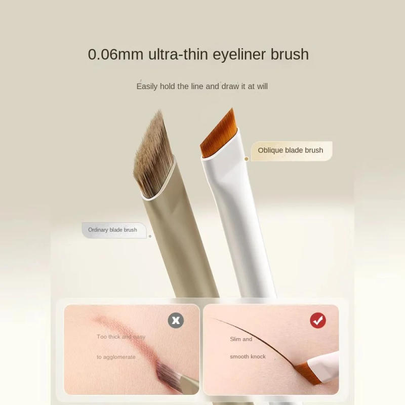Description Picture 5 of itemUpgrade Sickle Blade Eyeliner Brush Ultra Thin Flat Fine Eye Liner Makeup Brush Flat Eyeliner Brush Eyebrow Makeup Brush 1/4Pcs