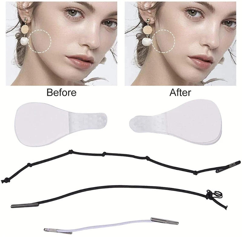 Description Picture 4 of item40Pcs Instant Invisible Face Stickers Neck Eye Double Chin Lift V Shape Refill Tapes Thin Makeup Facelifting Patch Adhesives Ban