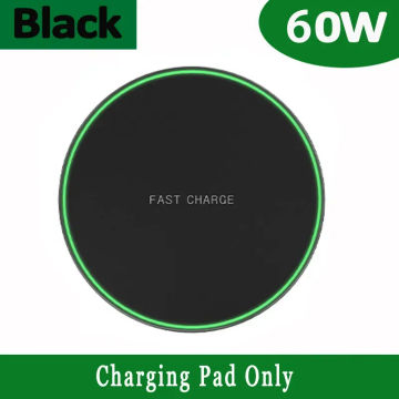 60W Wireless Charger Pad for iPhone 14 13 12 11 Pro Max X Samsung Xiaomi Phone Qi Chargers Induction Fast Charging Dock Station