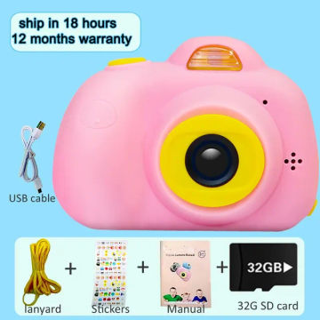 Instant Camera Digital HD Photo Video Record Timing Continuous Picture Taking Rear Dual Camera Boys Girls Christmas Gifts