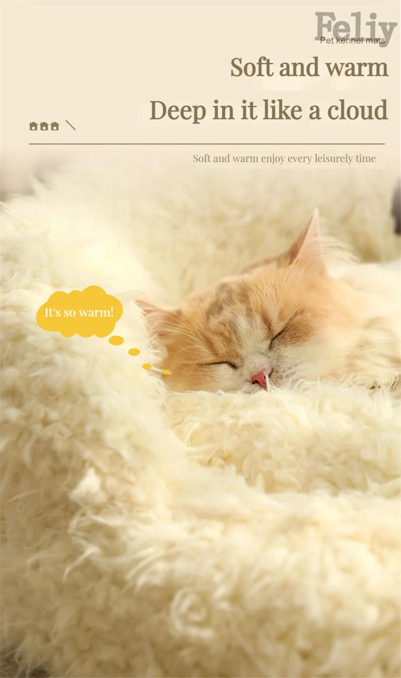 Description Picture 5 of itemNew Style Alpaca Shaped Pet Nest Cat Litter Winter Warm Small Dog Round Plush Kennel Puppy Soft Nest Kitty Sofa Bed Pet Supplies