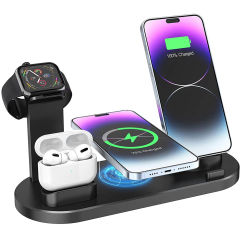 4 in 1 Fast Wireless Charger 30W For iPhone 14 13 Apple Watch 8 Airpods 3 for Samsung Galaxy Xiaomi Huawei Charging Dock Station